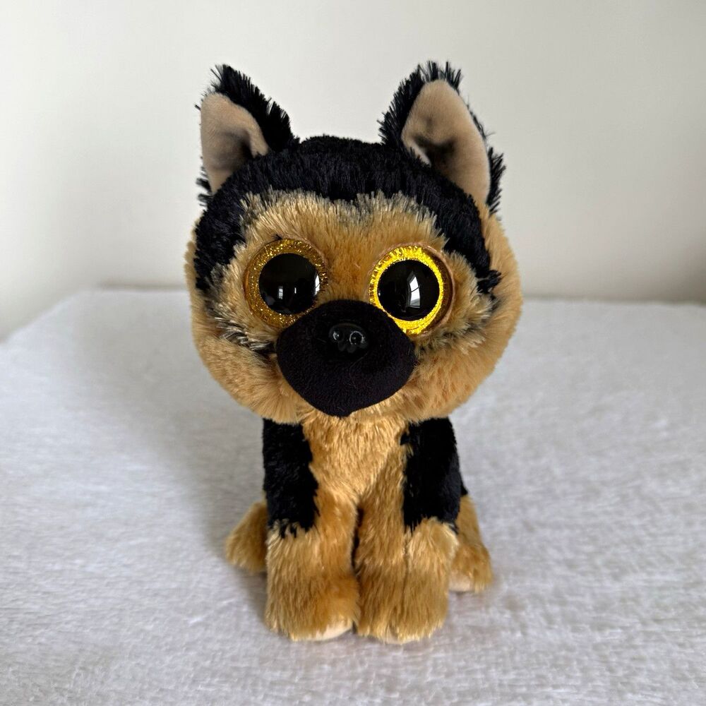 Ty Beanie Boos Spirit German Shepherd Dog Plush Stuffed Animal Yellow Eyes 6in